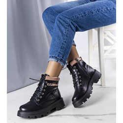 Workery damskie Gemre casual na płaskiej podeszwie sznurowane  - zdjęcie produktu