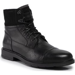 Buty zimowe męskie czarne Geox casual sznurowane  - zdjęcie produktu