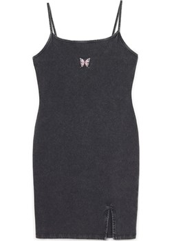 Cropp - Ciemnoszara sukienka na ramiączkach - Szary Cropp Cropp - kod rabatowy