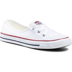 Trampki damskie Converse białe płaskie  - zdjęcie produktu