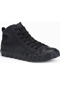 Trampki męskie sneakersy T374 - czarne ombre - kod rabatowy
