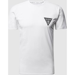 T-shirt męski czarny Guess z elastanu z krótkimi rękawami  - zdjęcie produktu