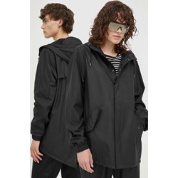 Kurtka damska Rains czarna casual krótka z kapturem  - zdjęcie produktu