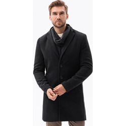 Płaszcz męski Ombre czarny elegancki  - zdjęcie produktu