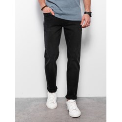 Ombre jeansy męskie czarne casual  - zdjęcie produktu