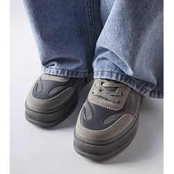 Gemre buty sportowe damskie sneakersy szare sznurowane  - zdjęcie produktu
