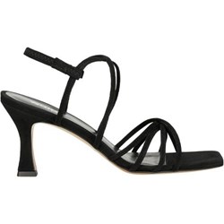 Sandały damskie czarne Wojas welurowe na lato  - zdjęcie produktu