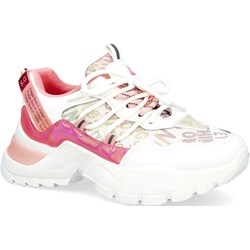 Buty sportowe damskie Keddo sneakersy białe sznurowane płaskie  - zdjęcie produktu