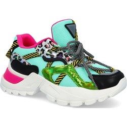 Buty sportowe damskie Keddo sneakersy wielokolorowe płaskie sznurowane  - zdjęcie produktu