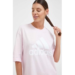 Bluzka damska Adidas z krótkim rękawem z bawełny  - zdjęcie produktu