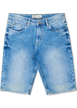 Cropp - Jeansowe szorty z efektem sprania materiału - Niebieski Cropp Cropp - kod rabatowy