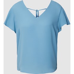 Jake*s bluzka damska niebieska z krótkim rękawem z dekoltem w serek  - zdjęcie produktu