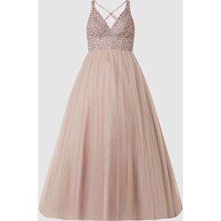 Sukienka Unique rozkloszowana elegancka na bal z dekoltem v  - zdjęcie produktu