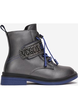 Ciemnoszare Botki na Rzep Diomeope wyprzedaż born2be.pl - kod rabatowy