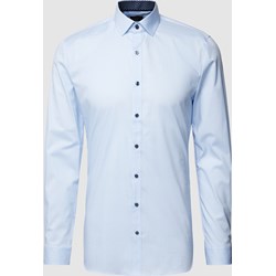Koszula męska niebieska Olymp No. Six z klasycznym kołnierzykiem  - zdjęcie produktu