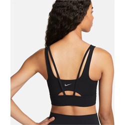 Czarny biustonosz Nike bez wzorów  - zdjęcie produktu