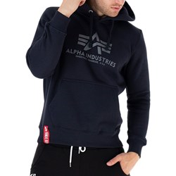 Bluza męska Alpha Industries granatowa młodzieżowa z bawełny  - zdjęcie produktu