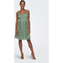 ONLY sukienka zielona z aplikacjami  rozkloszowana  - zdjęcie produktu