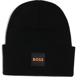 Czarna czapka zimowa męska BOSS HUGO  - zdjęcie produktu