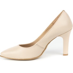 Czółenka Buty Olivier bez zapięcia ze skóry na szpilce eleganckie w noskiem w szpic  - zdjęcie produktu