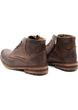 Buty męskie zimowe 731K brązowe Komodo okazja butyolivier - kod rabatowy