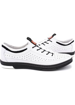 Buty męskie skórzane na lato K22 białe Polbut butyolivier okazja - kod rabatowy