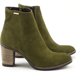 Botki Buty Olivier ze skóry na obcasie  - zdjęcie produktu