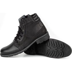 Buty zimowe męskie czarne Olivier jesienne  - zdjęcie produktu