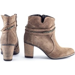 Botki Buty Olivier na zamek ze skóry eleganckie  - zdjęcie produktu