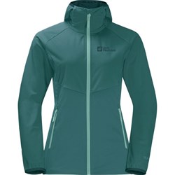 Kurtka damska Jack Wolfskin w sportowym stylu zielona krótka bez kaptura  - zdjęcie produktu