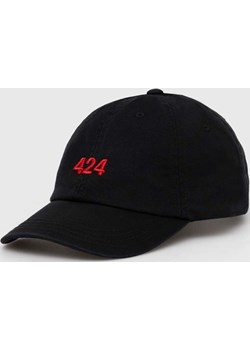 424 czapka z daszkiem bawełniana kolor czarny z aplikacją 35424L01.236585 424 PRM - kod rabatowy