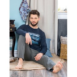 Key piżama męska szara  - zdjęcie produktu