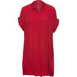 Sukienka czerwona Bonprix casual koszulowa  - zdjęcie produktu