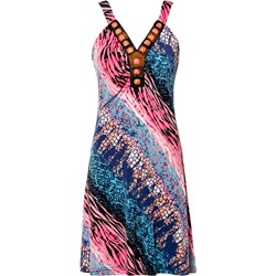 Sukienka wielokolorowa Bonprix na ramiączkach z dekoltem w literę v mini  - zdjęcie produktu