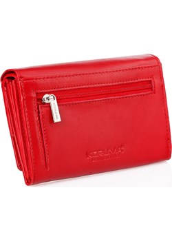 Skórzany damski  portfel z ochroną RFID (Czerwony) Koruma Koruma ID Protection - kod rabatowy