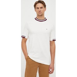 T-shirt męski biały Tommy Hilfiger bawełniany  - zdjęcie produktu