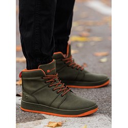Buty zimowe męskie Ombre casualowe zielone sznurowane  - zdjęcie produktu