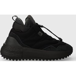 Buty sportowe damskie czarne Adidas sneakersy na platformie wiązane  - zdjęcie produktu
