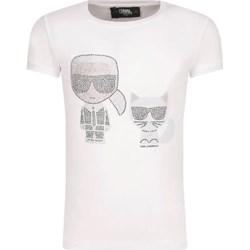 Karl Lagerfeld bluzka dziewczęca w nadruki z krótkim rękawem  - zdjęcie produktu