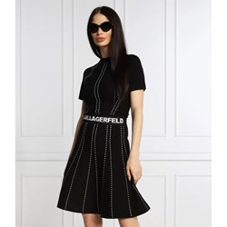 Sukienka Karl Lagerfeld z krótkim rękawem z wiskozy  - zdjęcie produktu