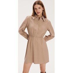 Beżowa sukienka Reserved casual z tkaniny  - zdjęcie produktu