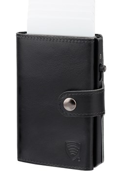 Skórzany portfel z wysuwanymi kartami (czarny) Koruma wyprzedaż Koruma ID Protection - kod rabatowy