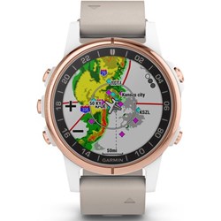 Zegarek beżowy Garmin analogowy  - zdjęcie produktu