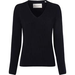 Sweter damski granatowy Marc O'Polo z dekoltem v  - zdjęcie produktu