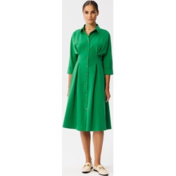 Sukienka Stylove zielona midi szmizjerka elegancka  - zdjęcie produktu
