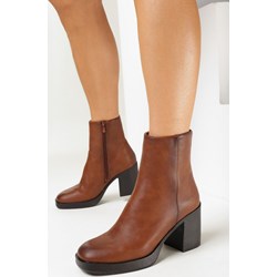 Botki Born2be na obcasie na zamek eleganckie  - zdjęcie produktu