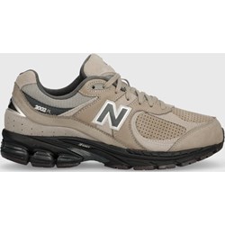 Buty sportowe męskie New Balance beżowe z tworzywa sztucznego wiązane  - zdjęcie produktu