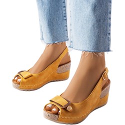 Sandały damskie na średnim obcasie na koturnie casual  - zdjęcie produktu