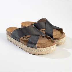 Espadryle damskie BACKSUN czarne casual na platformie  - zdjęcie produktu