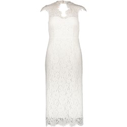 Sukienka Ivy & Oak biała z koronką z okrągłym dekoltem z krótkim rękawem maxi  - zdjęcie produktu
